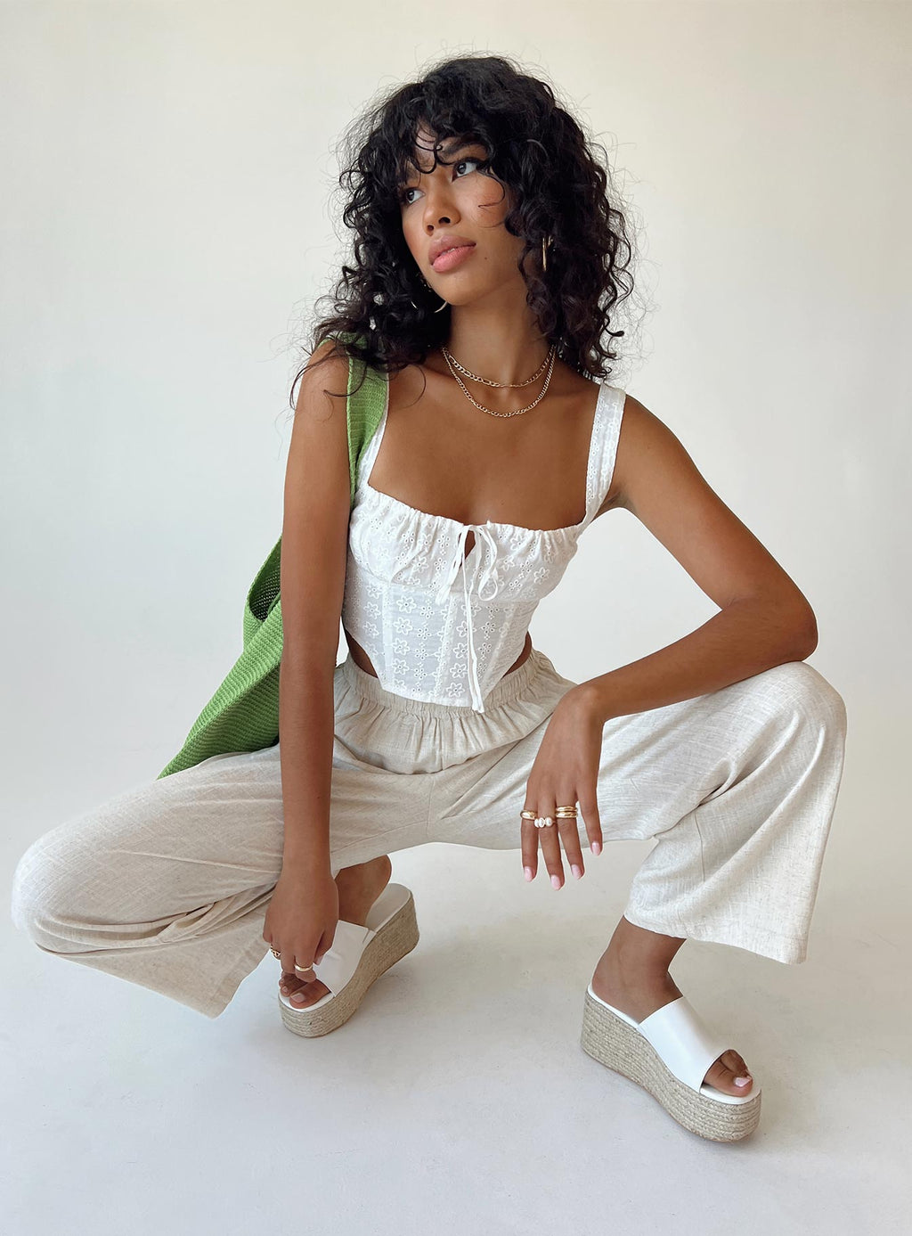 Louis Linen Blend Pants Beige
