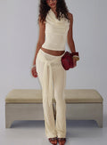 Butterfly Tie Detail Pants Lemontini
