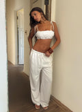 Parklea Linen Blend Pants White