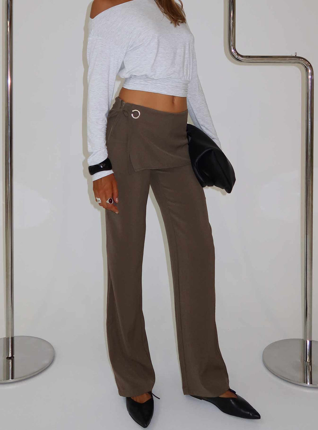 Elka Wrap Trousers Truffle