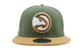 9FIFTY Atlanta Hawks 2Tone Color Pack Snapback Hat Olive / Brown - Brim / Grey - Under Brim NE820