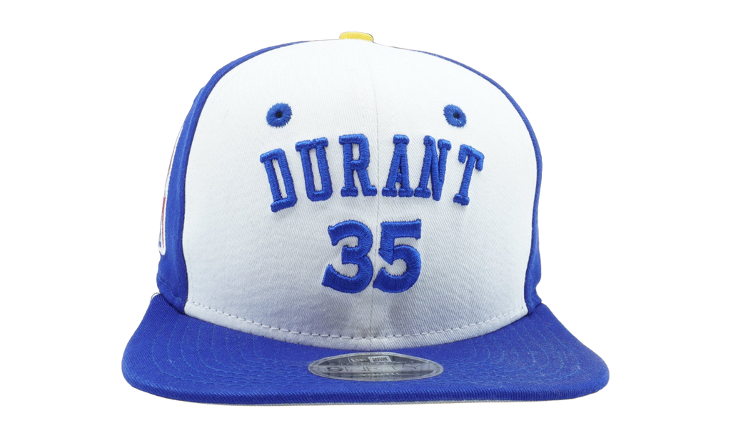 9FIFTY Golden State Warriors Home Durant Snapback Hat Youth White / Blue NE1174