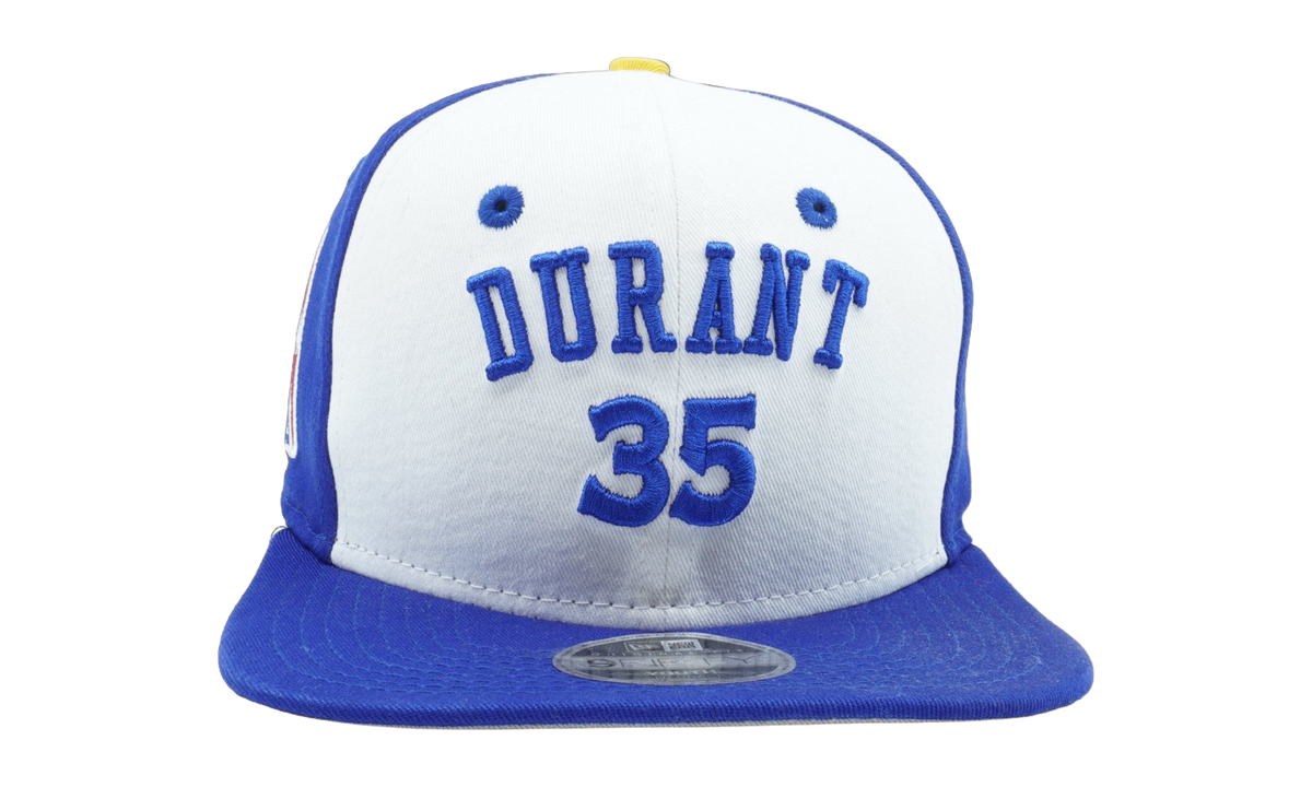 9FIFTY Golden State Warriors Home Durant Snapback Hat Youth White / Blue NE1174