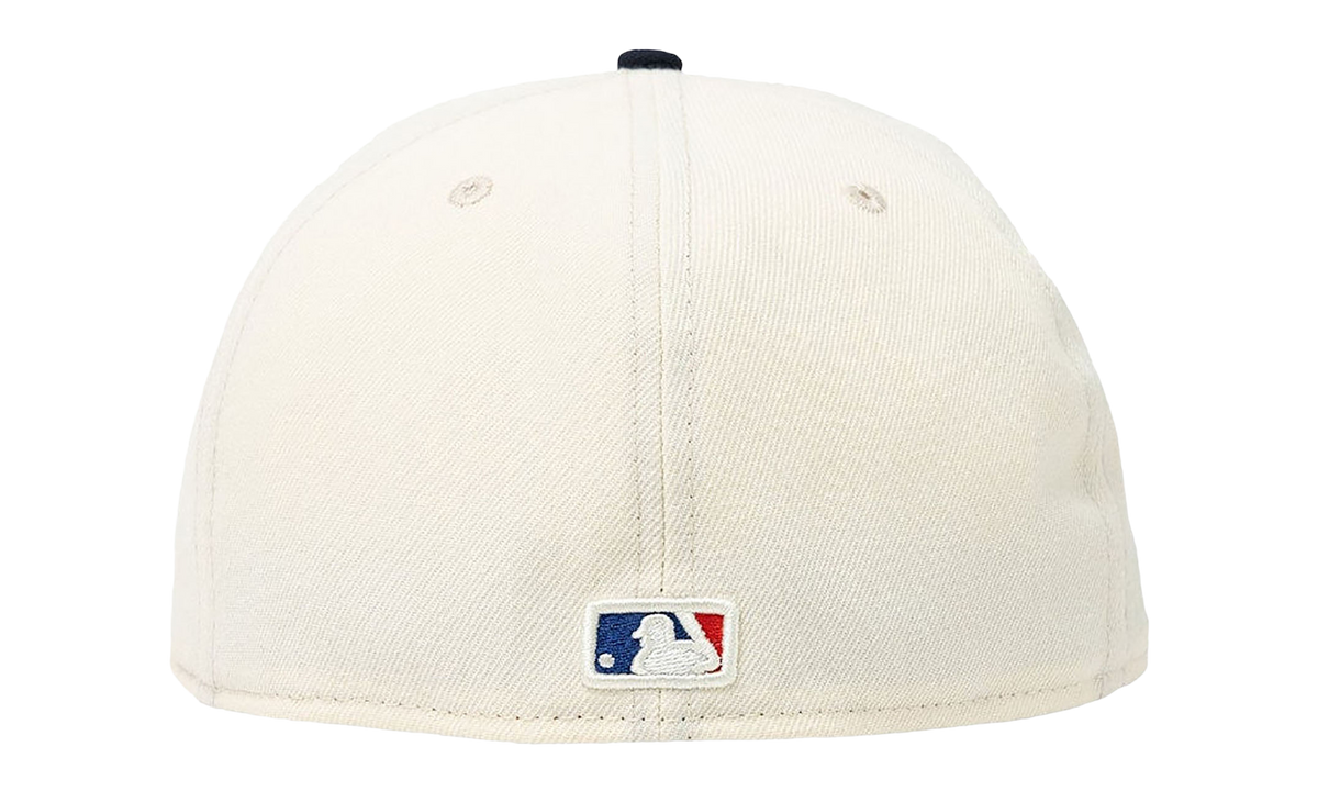59FIFTY MLB ATLANTA BRAVES FITTED HAT ERIC EMANUEL - Cream/ Navy EE429