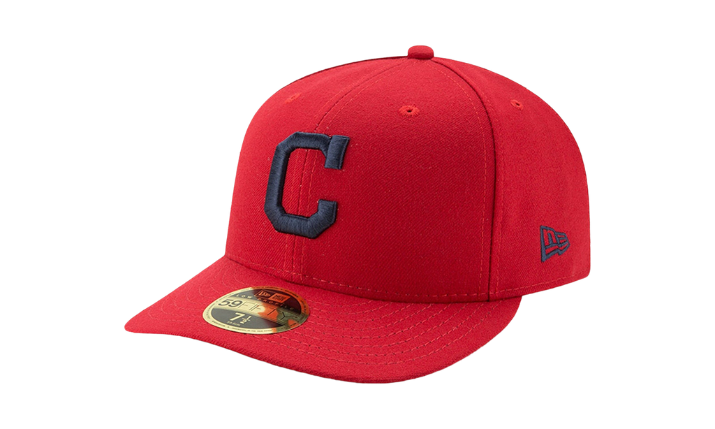 59FIFTY Cleveland Indians Low Profile Authentic Fitted Hat Red NE982