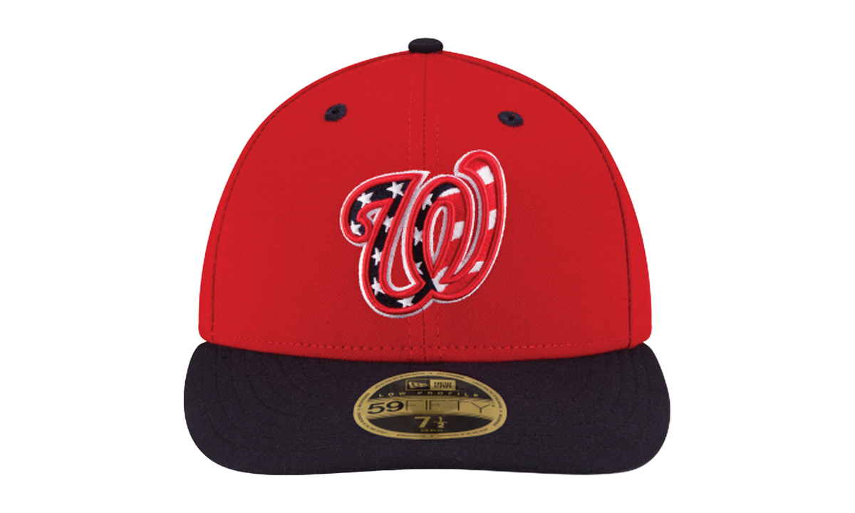59FIFTY Washington Nationals Low Profile Authentic Fitted Hat Red / Black - Brim NE974