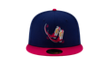 59FIFTY Amarillo Theme Night Amarillo Sod Poodles Boots Fitted Hat Blue / Hot Pink - Brim NE748