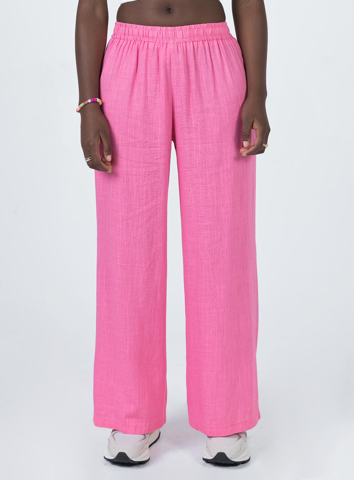 Louis Linen Blend Pants Pink