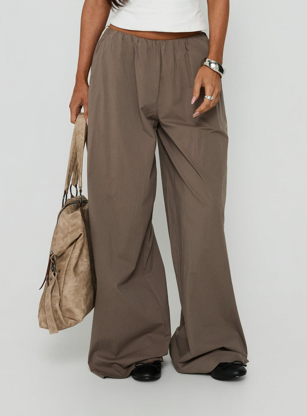 Lunea Concealed Waistband Pants Mushroom Stripe