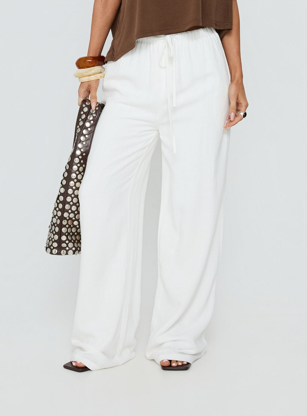 Parklea Linen Blend Pants White