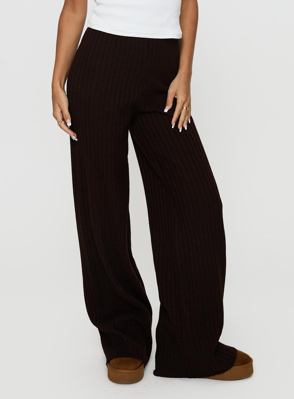 Montana Knit Pants Chocolate Brown