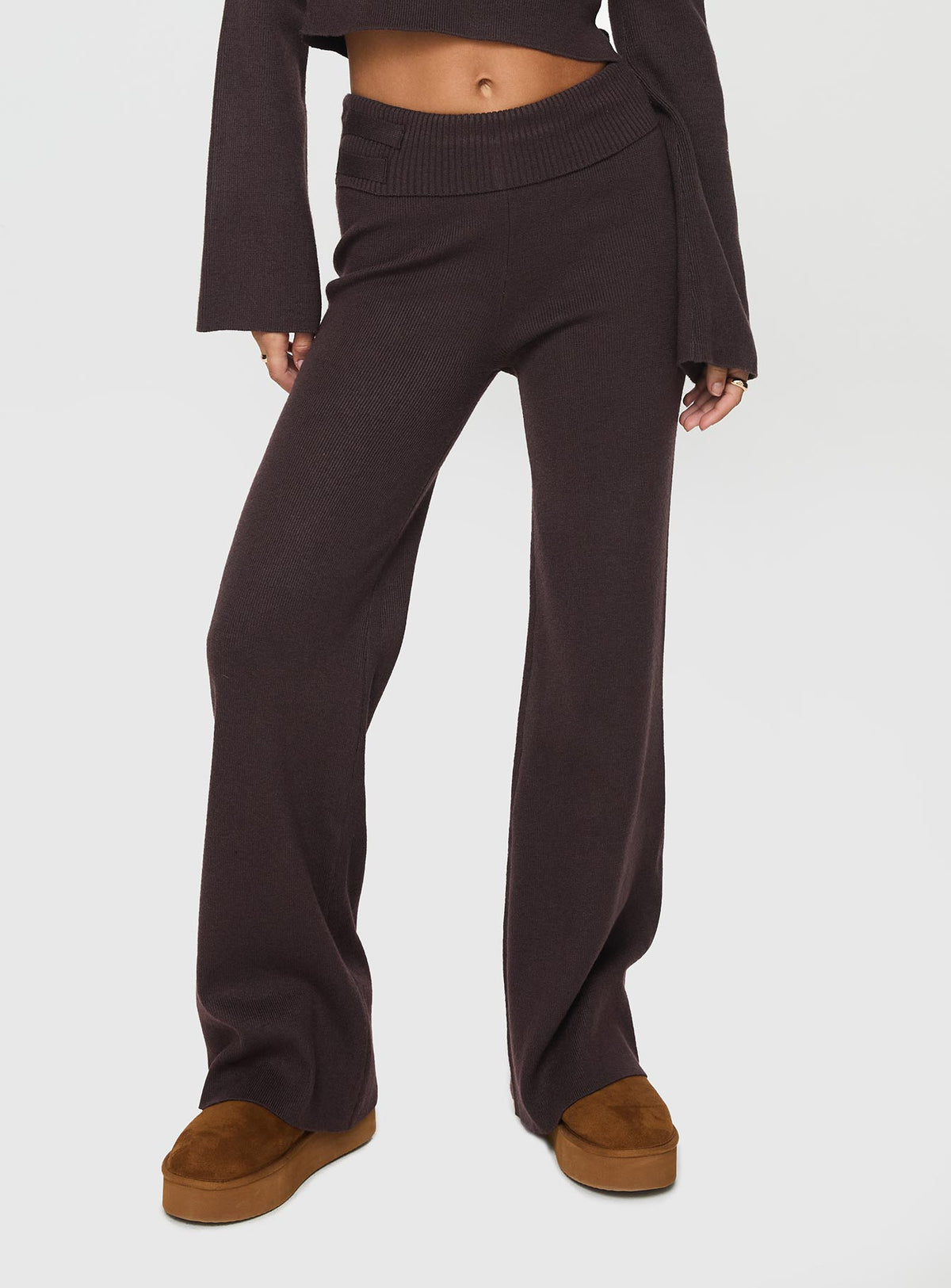 Try Me Knit Pants Chocolate