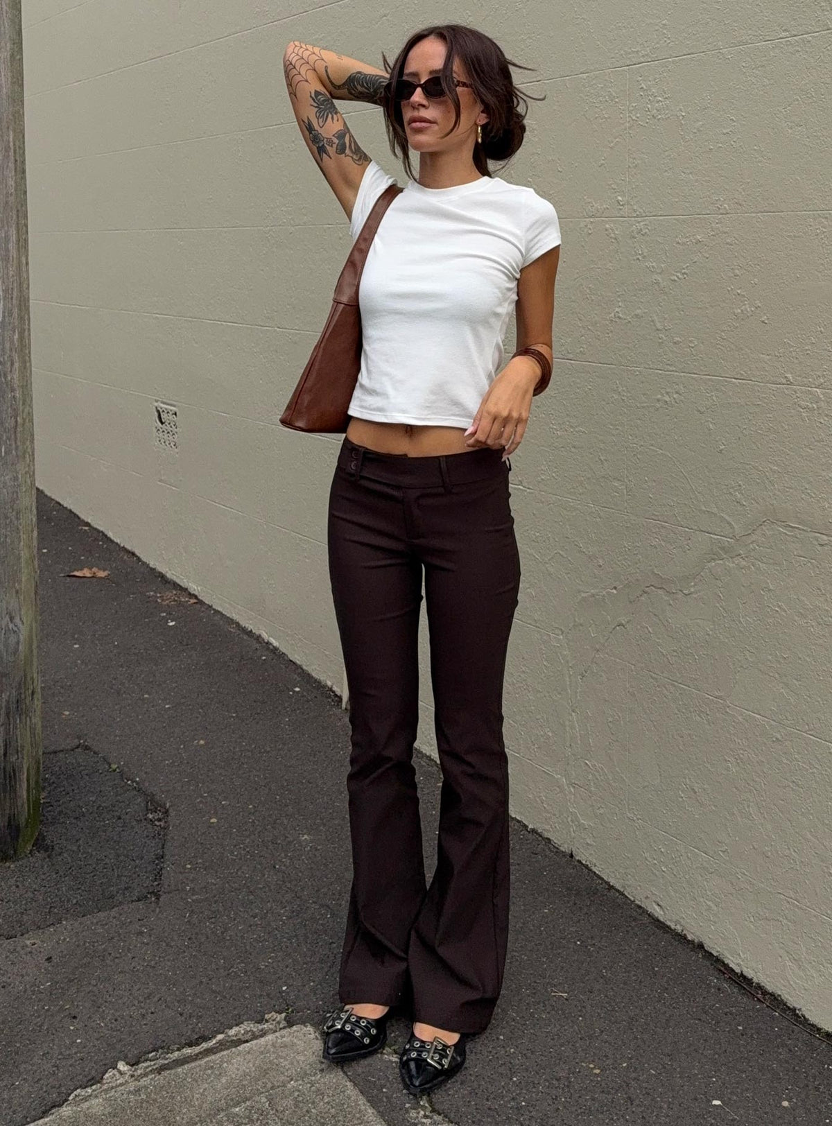 Kinkirk Flared Pants Chocolate Tall
