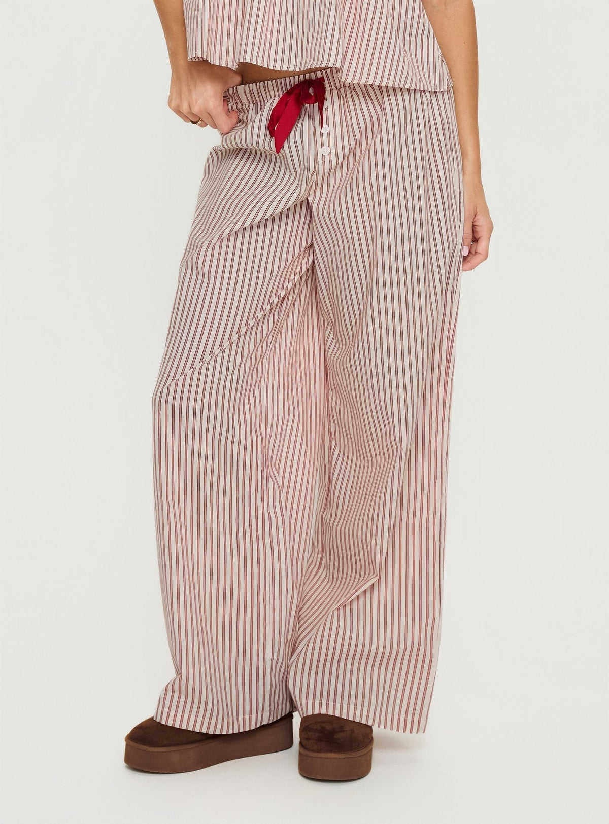 Chill Club Sleep Relaxed Pants Red / White Stripe