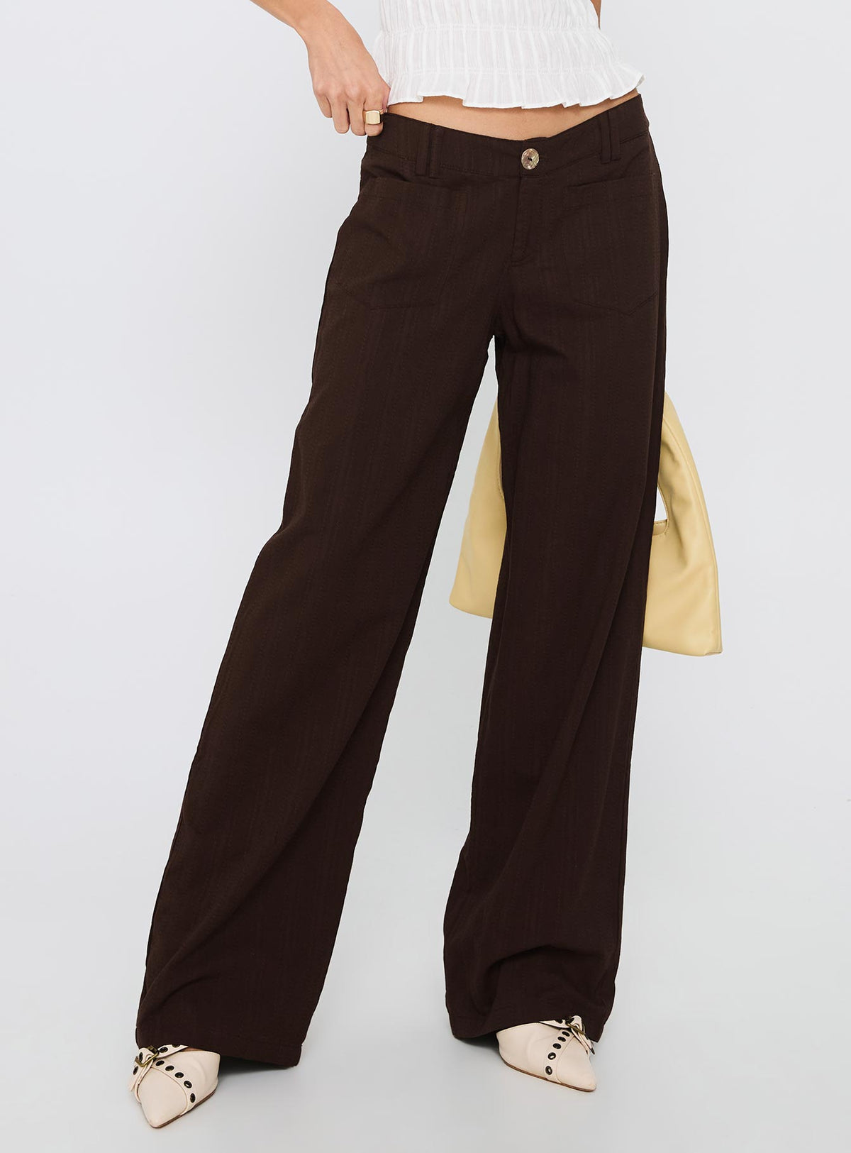 Vendi Low Rise Pant Chocolate