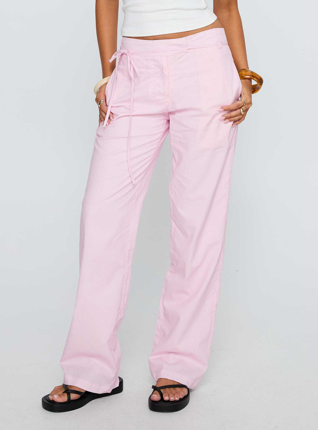 Destini Tie Up Pant Pink