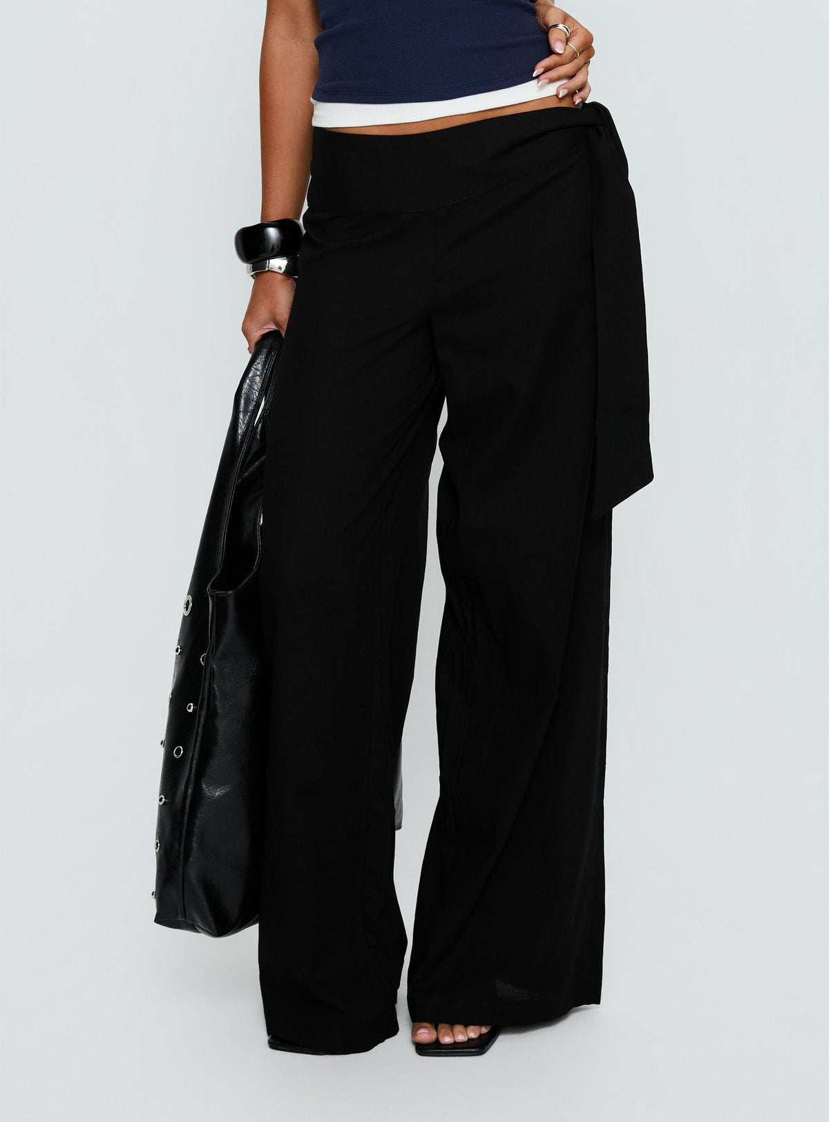 Wave Dancer Tie Pant Black