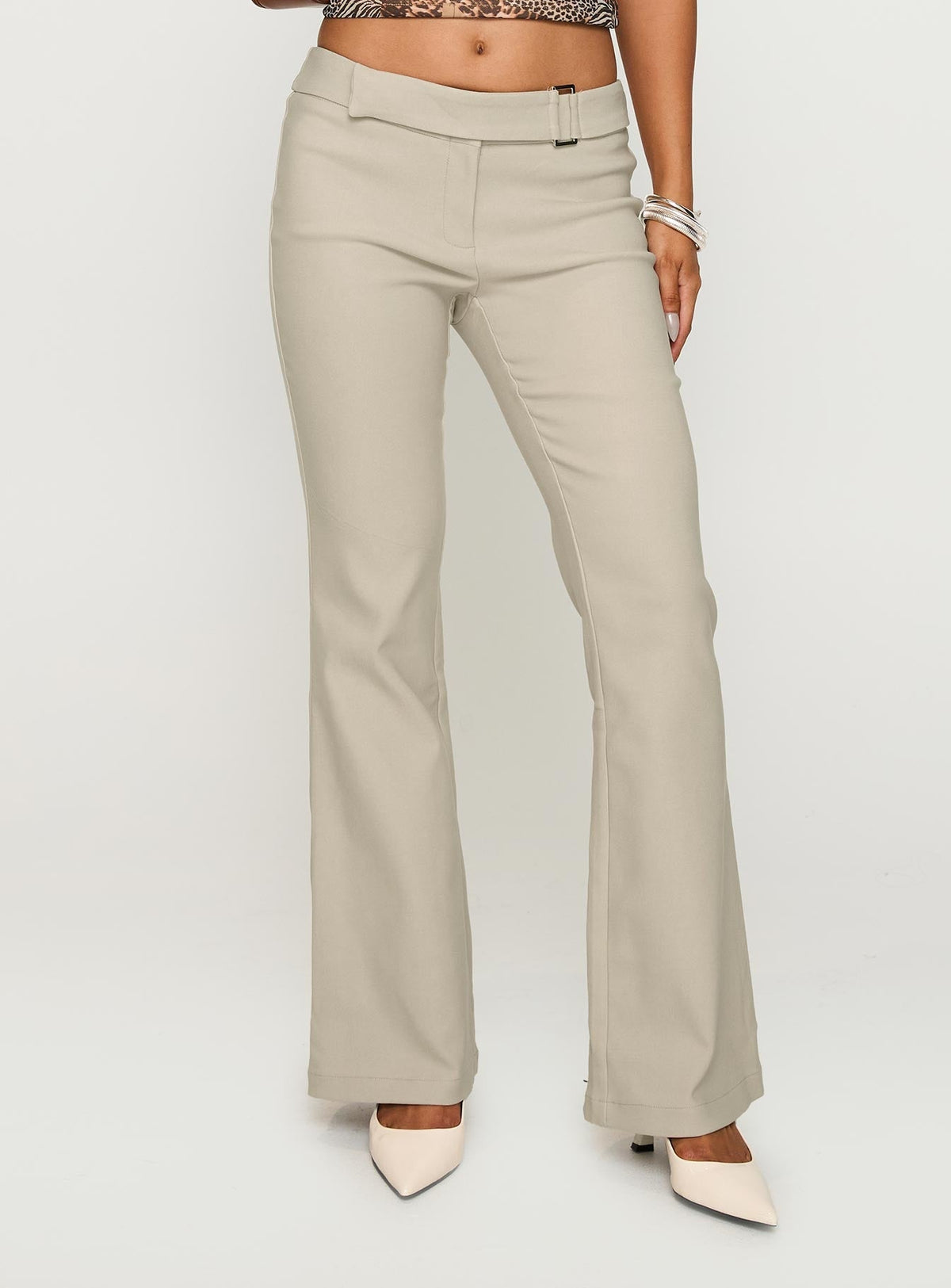 Angel Unknown Flare Pants Taupe