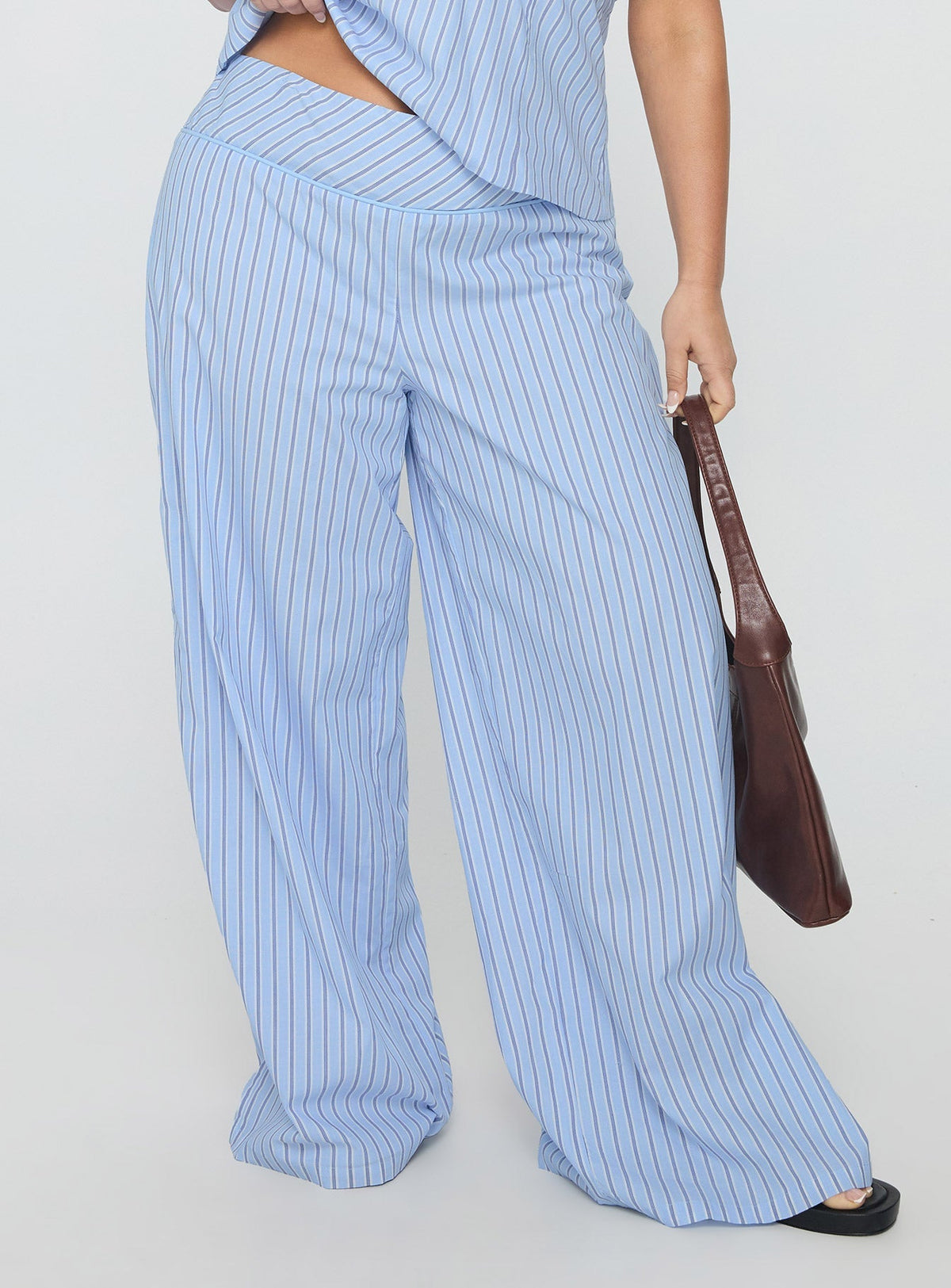Sofea Mid Rise Pant Blue Stripe Curve