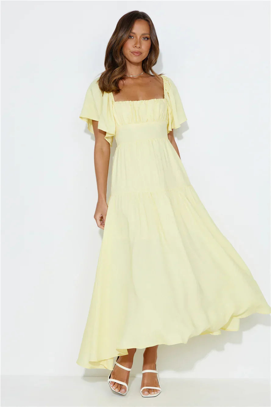 LADIESSTREETX Buttercup Cloud-Sleeve Maxi Dress