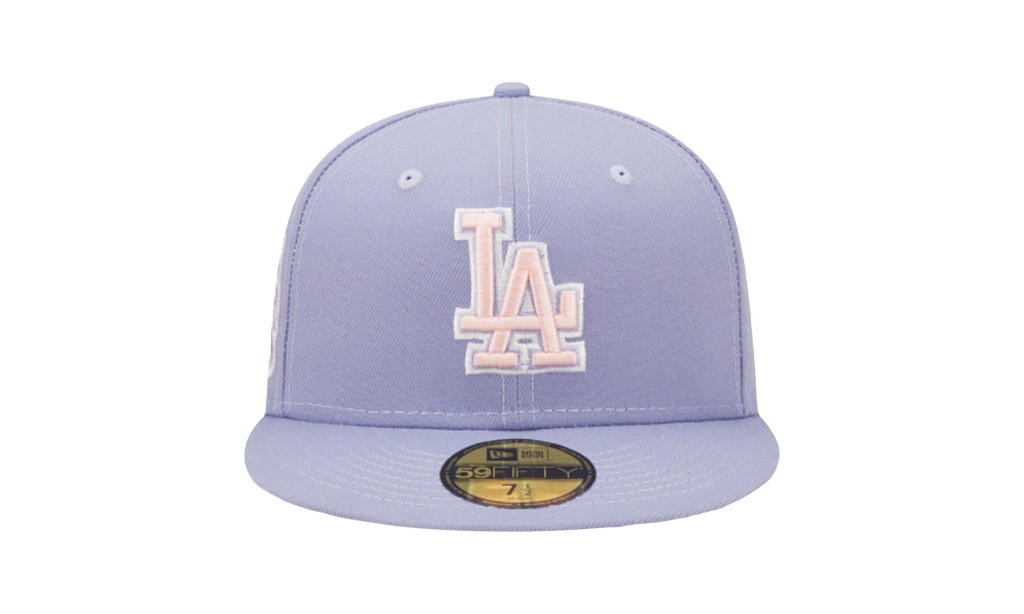 59FIFTY Los Angeles Dodgers 75th World Series Fitted Hat Lavender NE1069