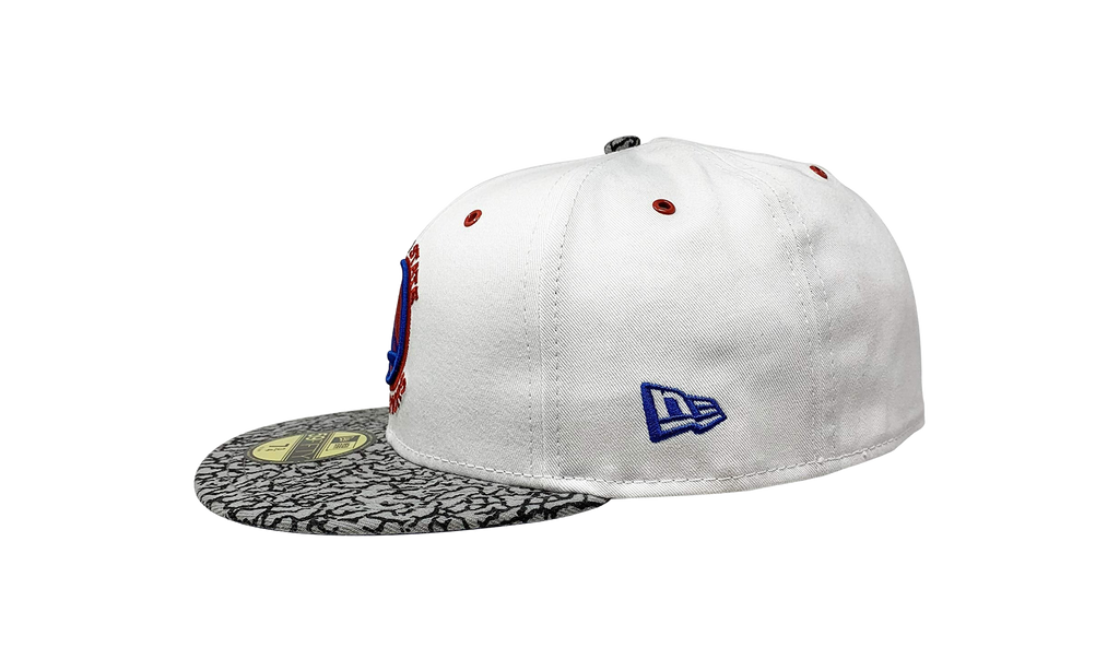 59FIFTY Golden State Warriors Kicks Hook Fitted Hat White / Grey and Black Elephant Print - Brim NE598
