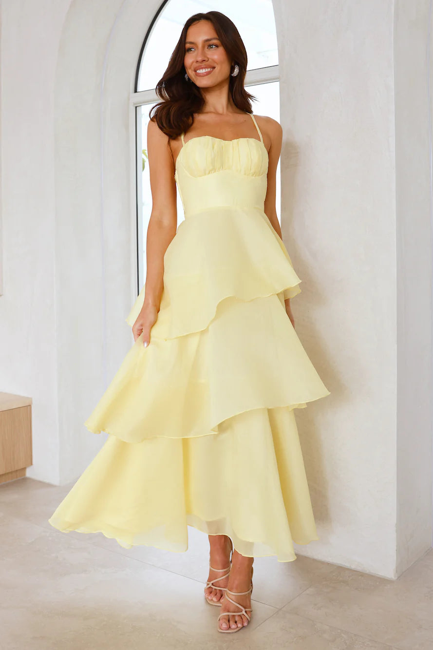 Fashion Personality Maxi Dress Lemon