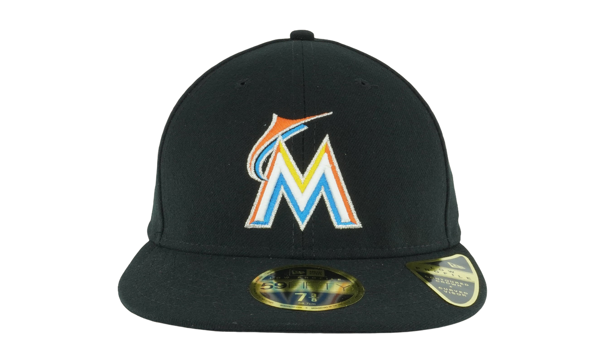 59FIFTY Miami Marlins 2018 Home Low Profile Authentic Fitted Hat Black NE997