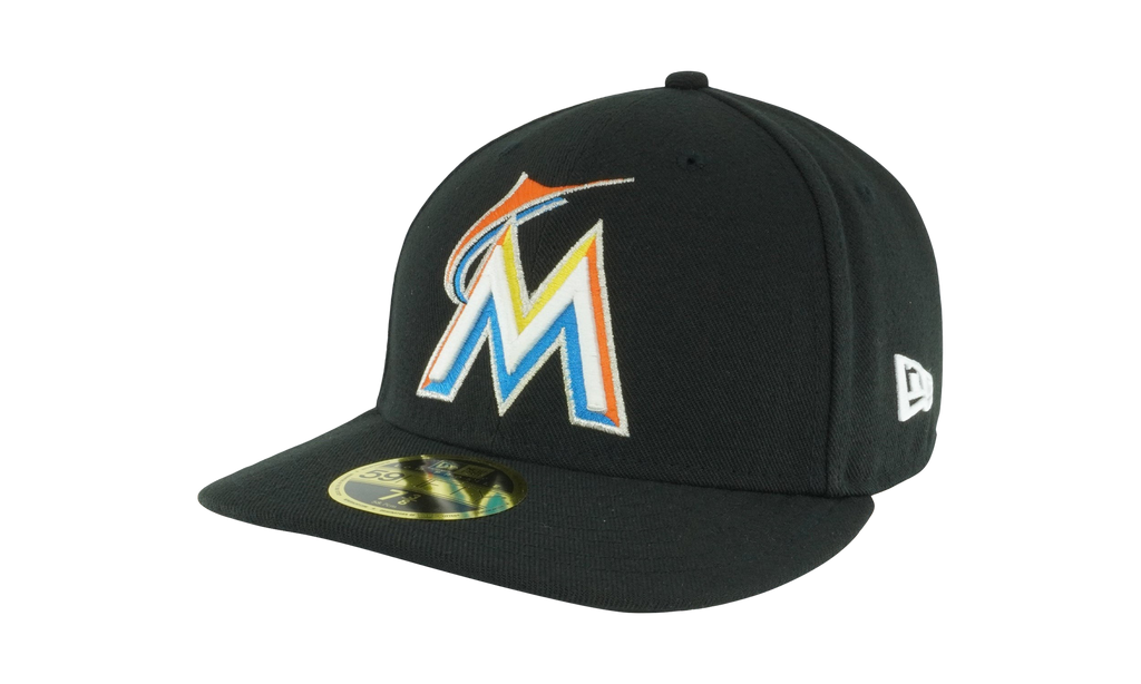 59FIFTY Miami Marlins 2017 Home Low Profile Authentic Fitted Hat Black NE961