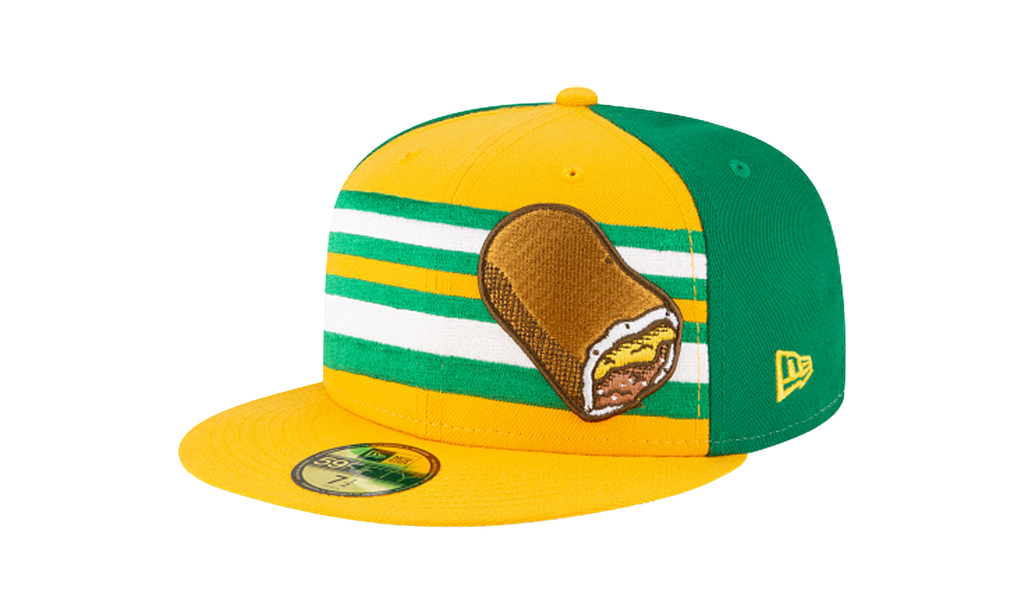 59FIFTY Omaha Storm Chasers Theme Night 'Runzas' Fitted Hat Green and Yellow / Yellow - Brim NE771