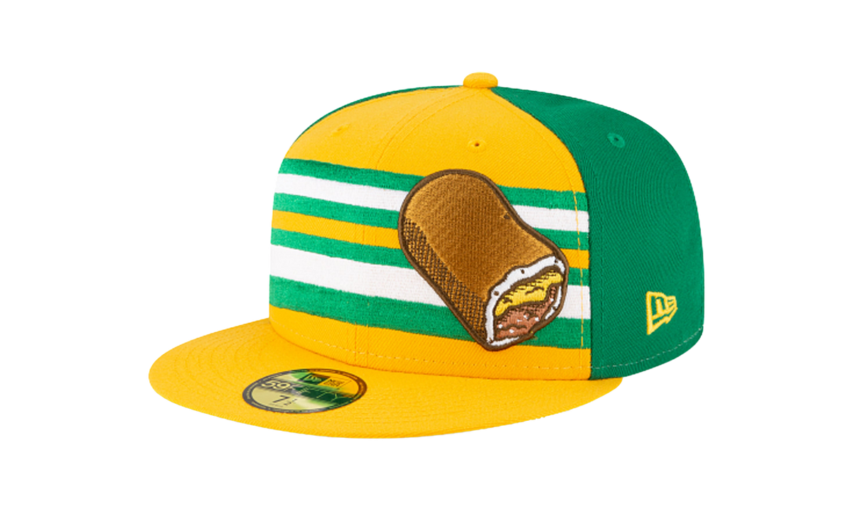 59FIFTY Omaha Storm Chasers Theme Night 'Runzas' Fitted Hat Green and Yellow / Yellow - Brim NE771