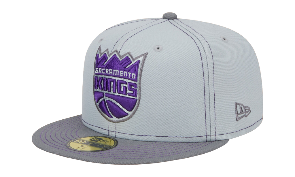 59FIFTY Sacramento Kings Color Pop Fitted Hat Grey / Purple - Stitch NE884