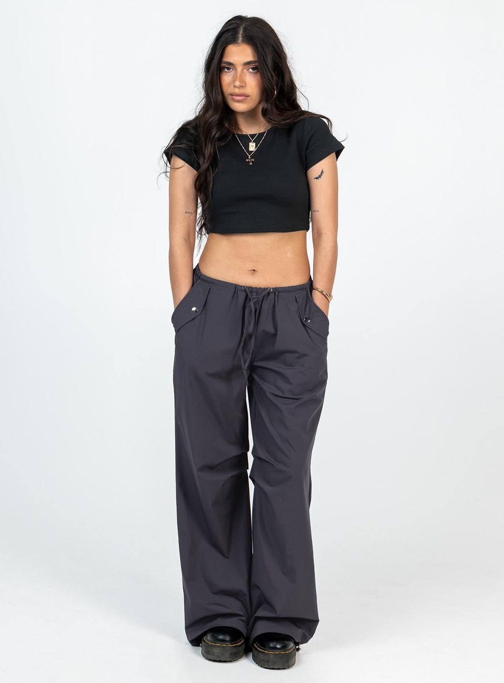 Snow Parachute Pants Slate Petite