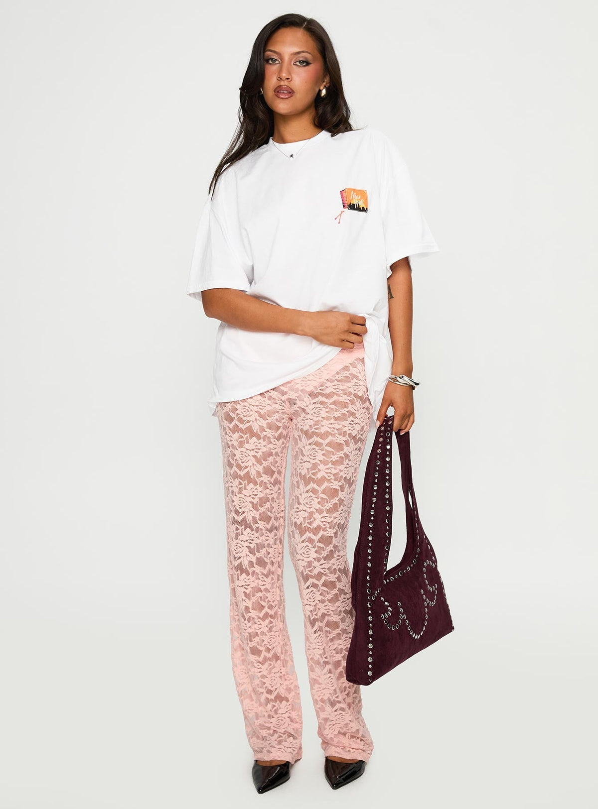 Peru Lace Pants Pink