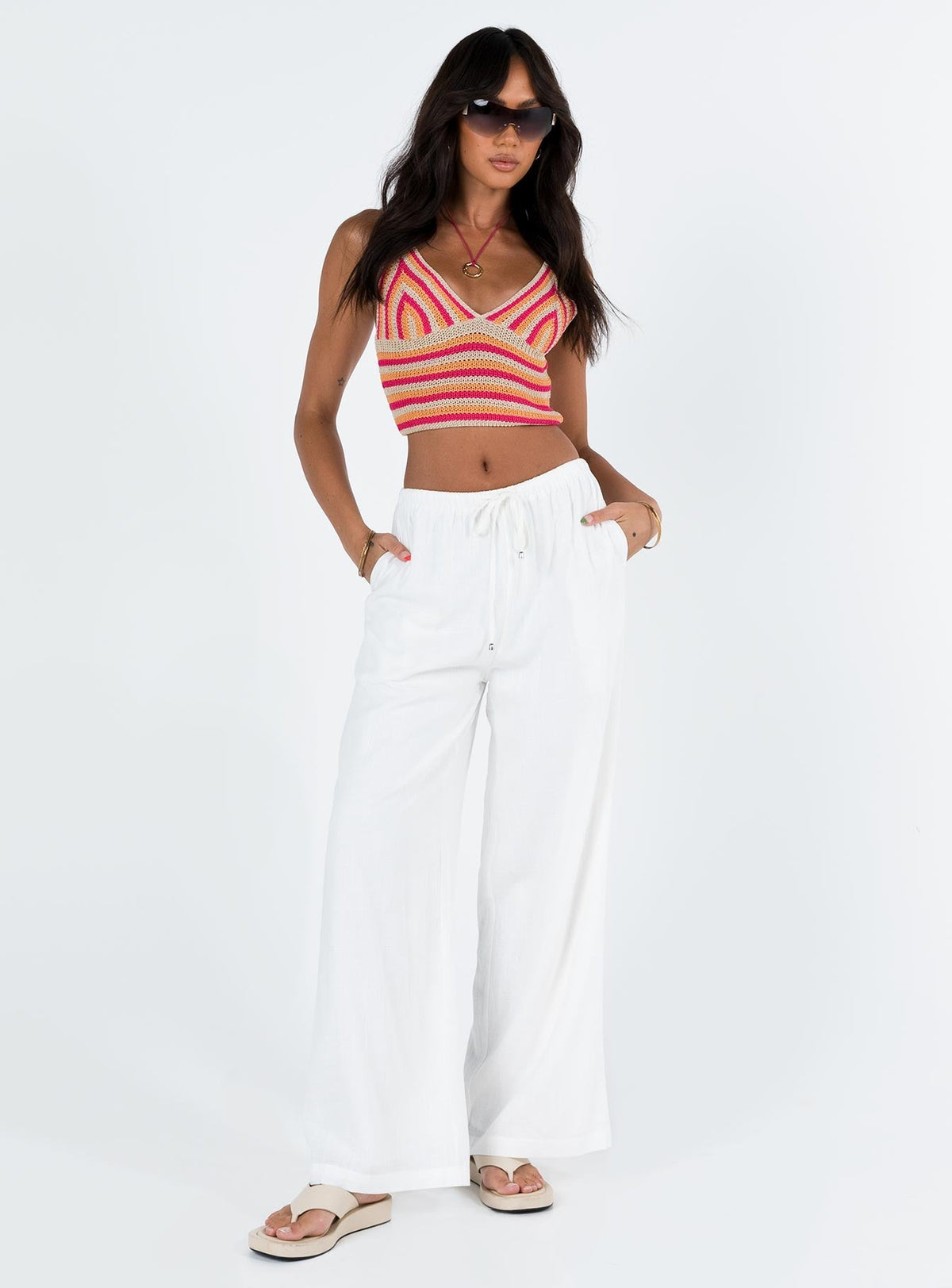 Ogilvie Linen Blend Pants White