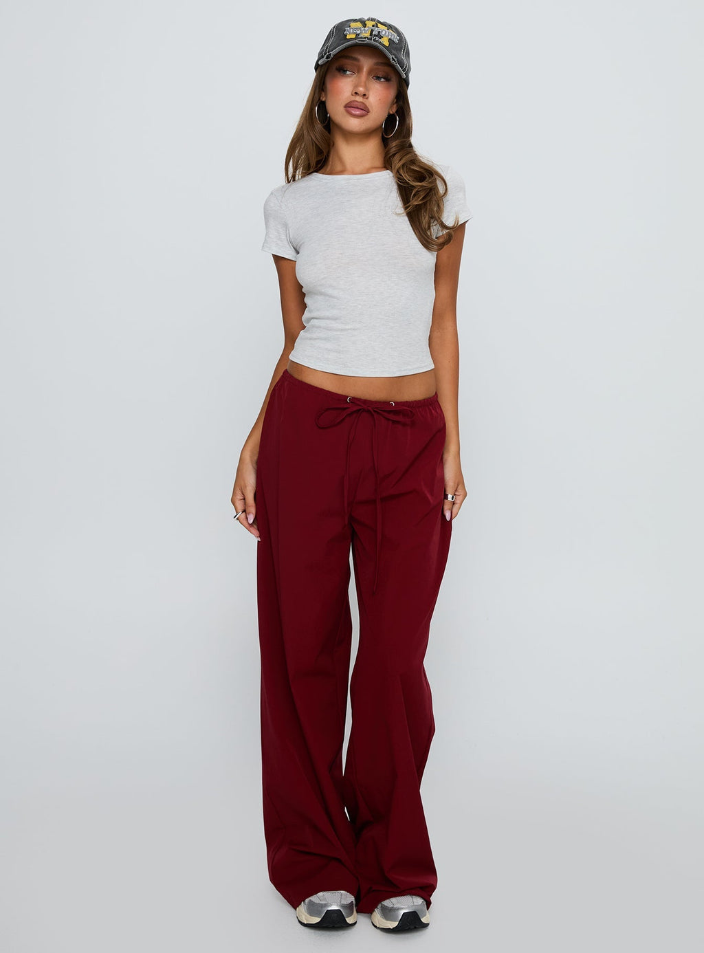 Jubel Wide Leg Pants Red