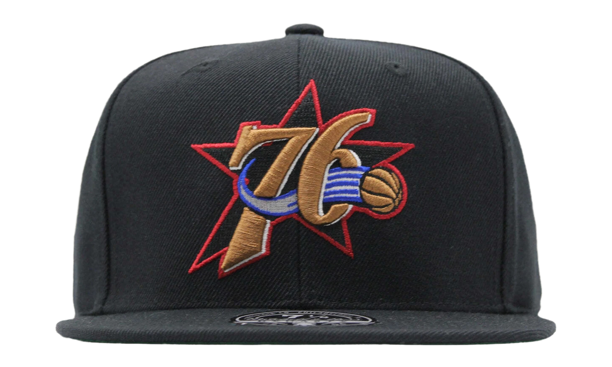 NBA Hardwood Classics Team Ground 2.0 Fitted Cap Philadelphia 76ers - Black HHSF3259 P76YYPPPBLCK