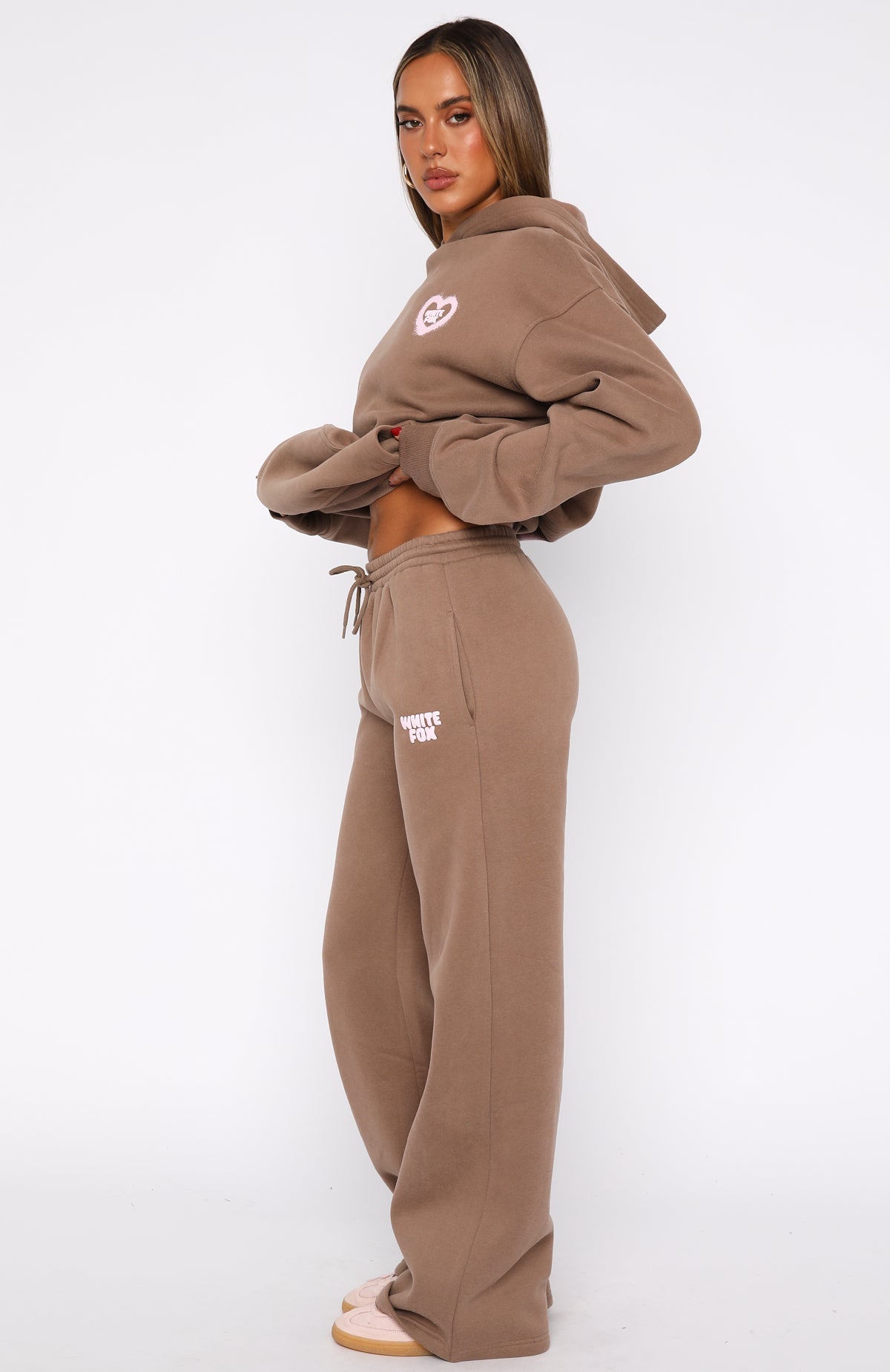 11th Street City Girl At Heart Wide Leg Sweatpants Cinnamon Bun