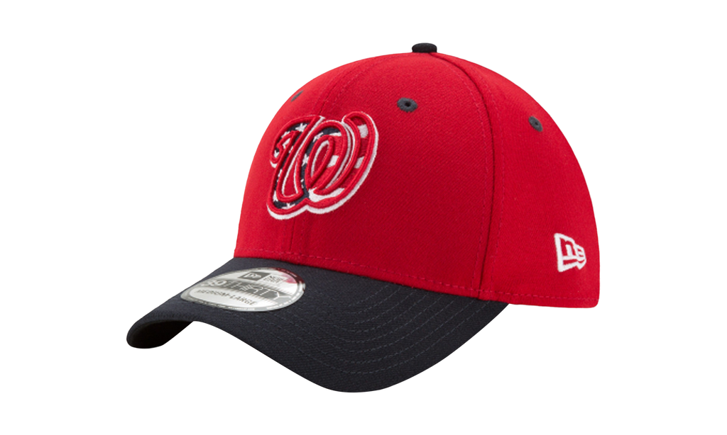 39THIRTY Washington Nationals Flex Fit Hat Red / Black - Visor NE619