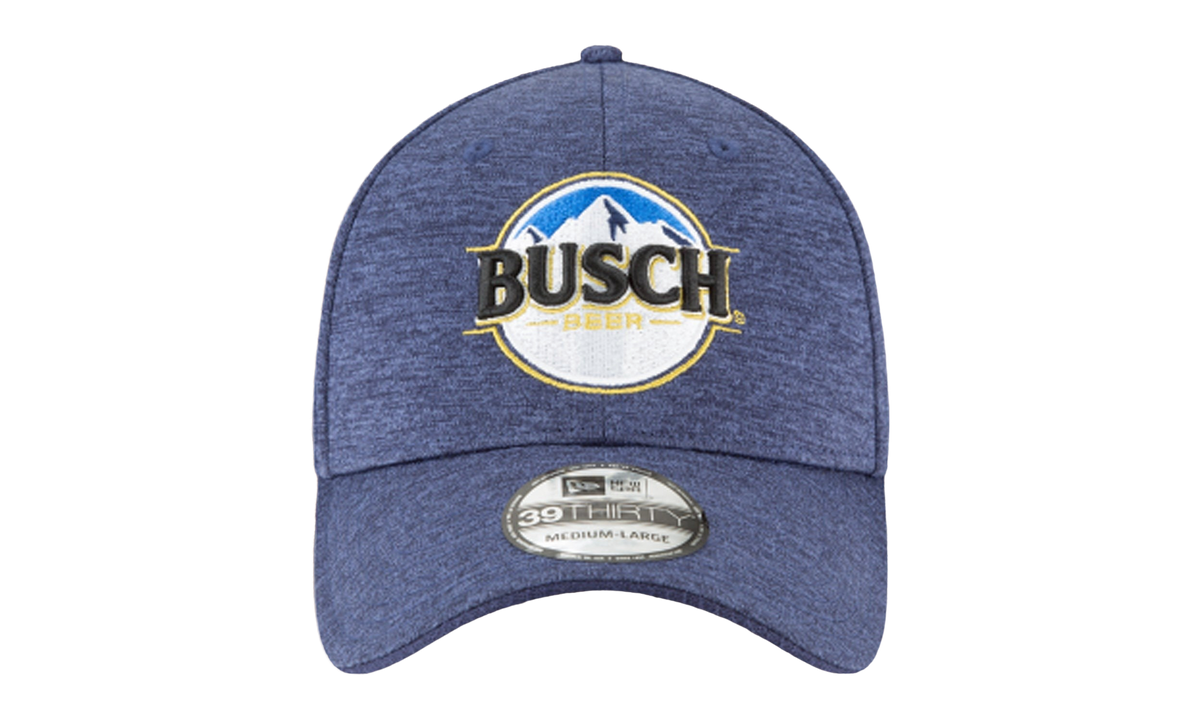39THIRTY Busch Beer NASCAR Kevin Harvick Flex Fit Hat Navy Blue Heather NE659
