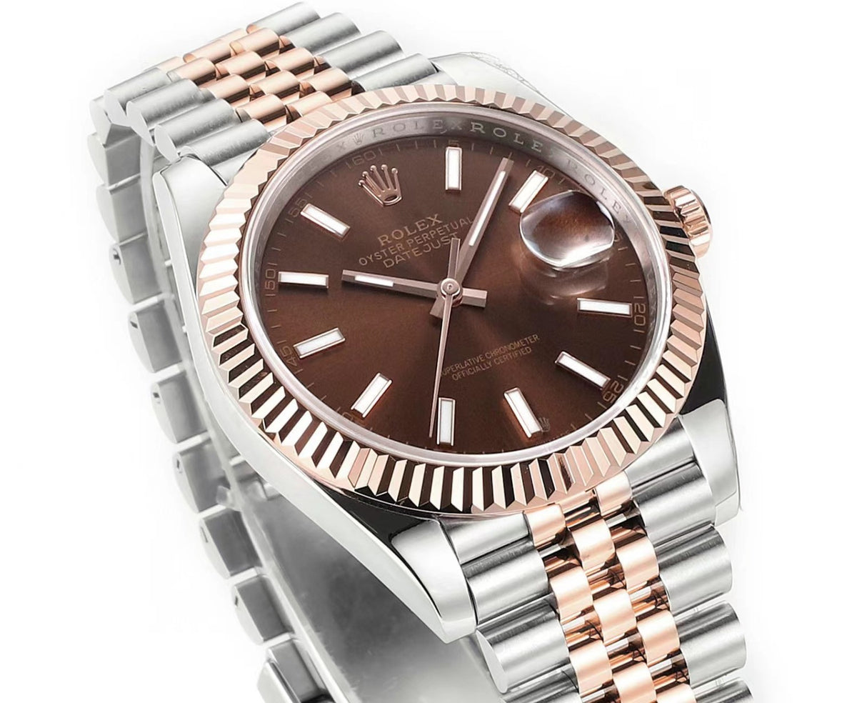 Rolex Men's 41mm Gold Dial Oyster Logbook Series Automatic Mechanical Movement 100m Water Resistant Watch #97927
