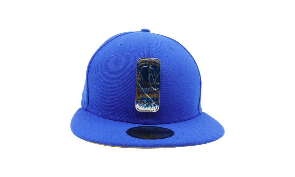 59FIFTY Golden State Warriors Mixed Metal Fitted Hat Royal Blue / Yellow - Under Brim NE1143