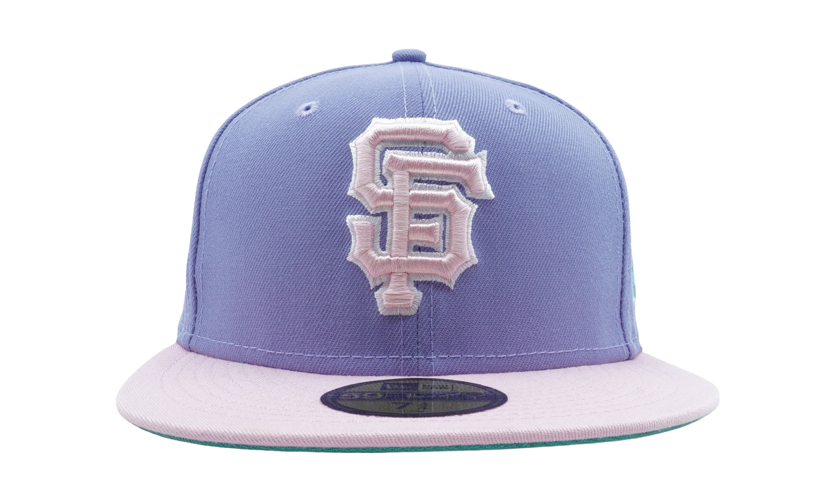 59FIFTY San Francisco Giants World Series Battle Bay Fitted Hat Purple Smoke / Pink - Brim / Sky Blue - Under Brim NE1086