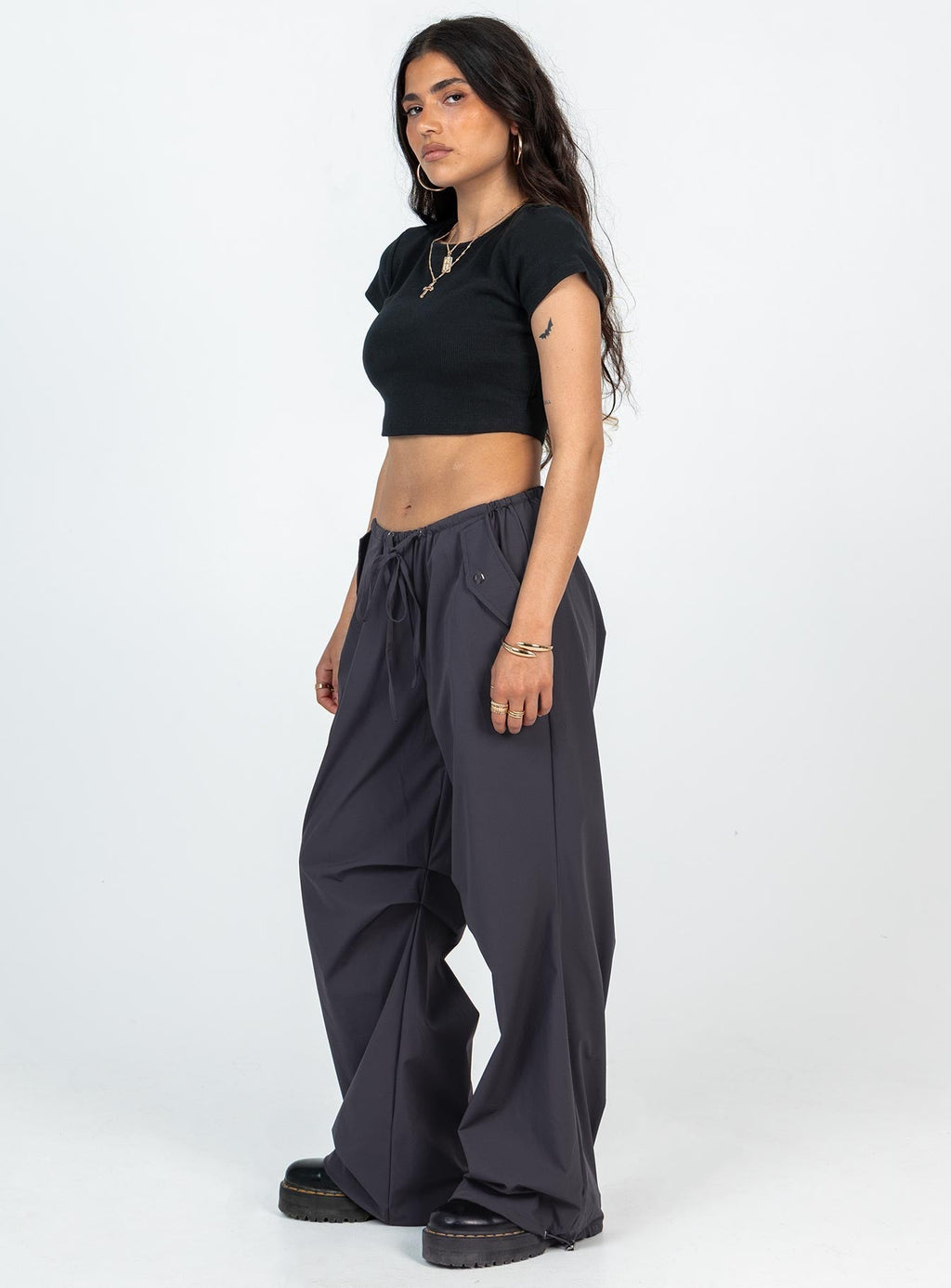 Snow Parachute Pants Slate Petite