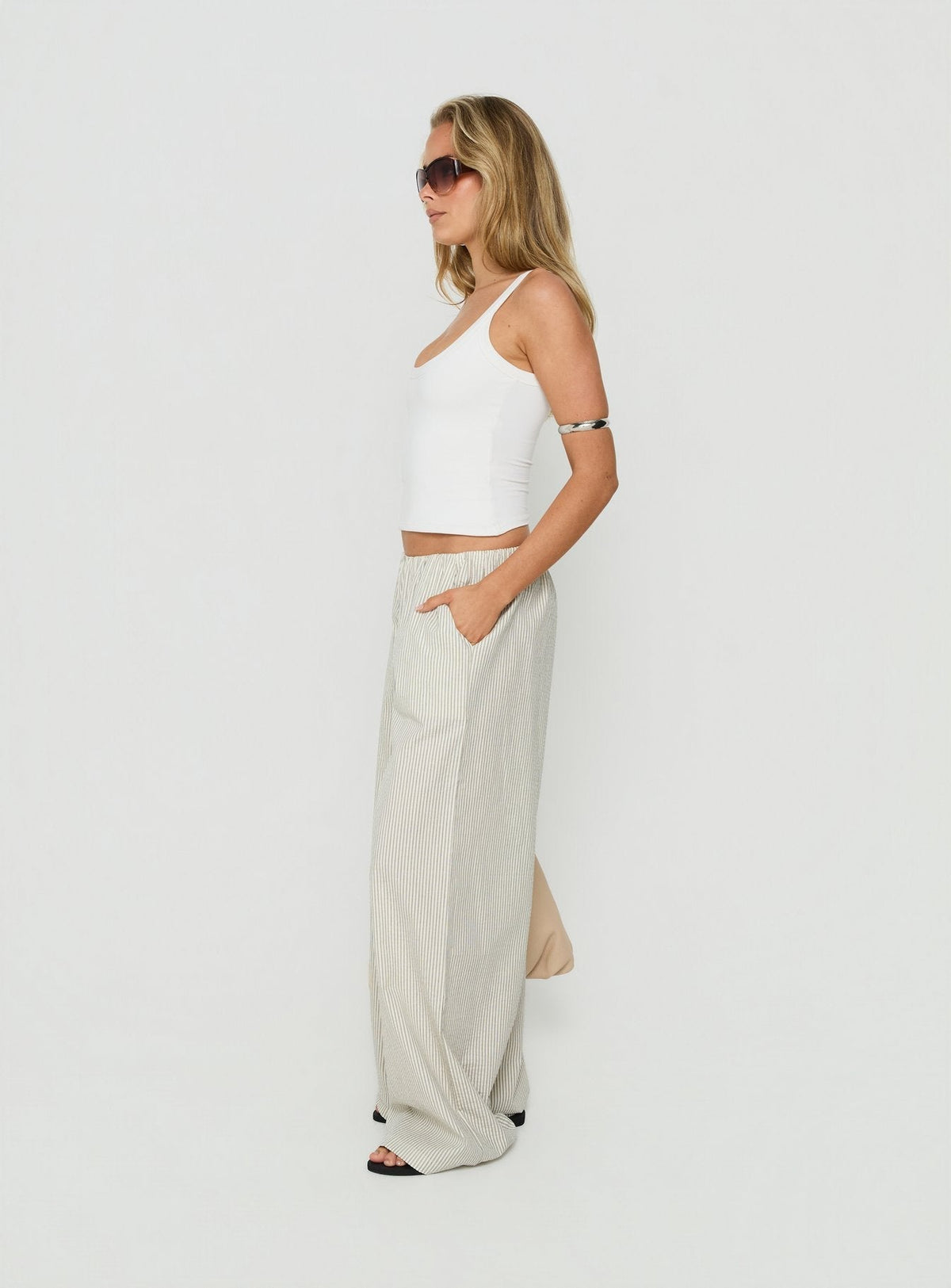 Lunea Concealed Waistband Pants Pinstripe