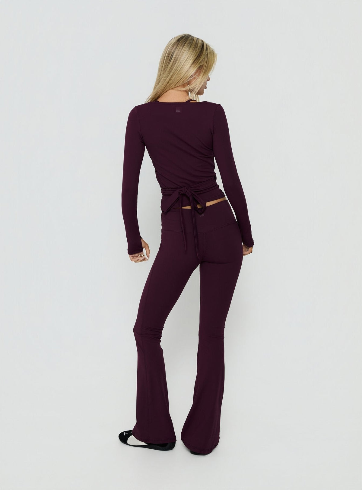 Energize Active Invisible Scrunch Flare Leggings Plum