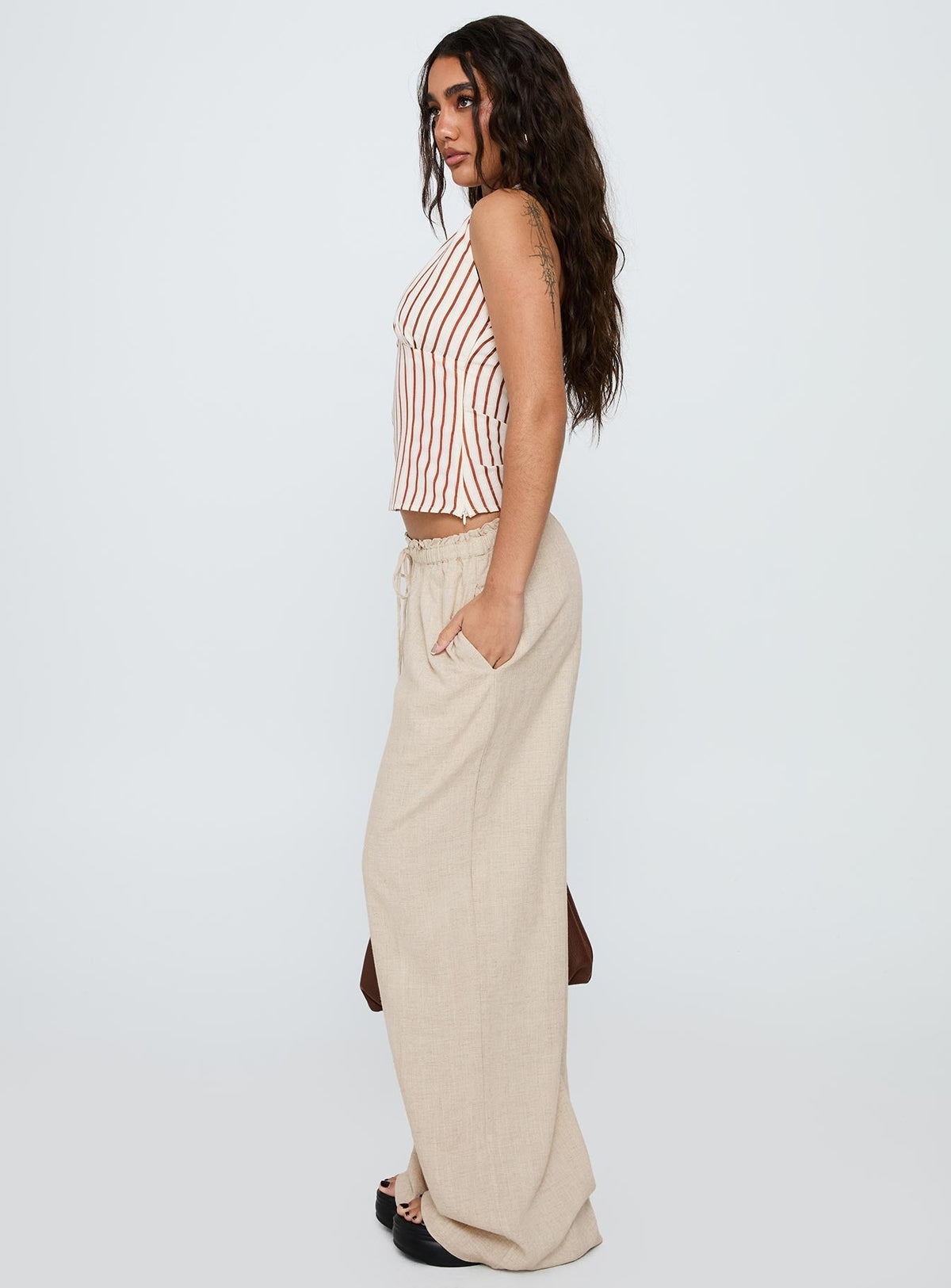 Seascape Oversize Tie Pants Natural