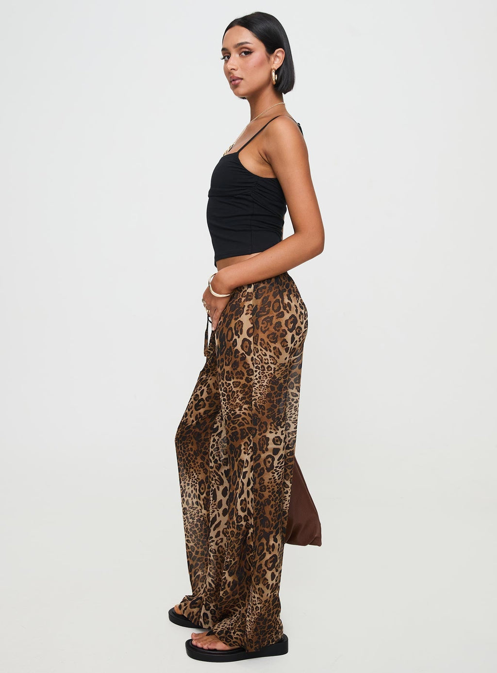Fyre Wide Leg Pant Leopard