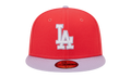 59FIFTY Los Angeles Dodgers Color Pack Fitted Hat Red / Lavender NE890