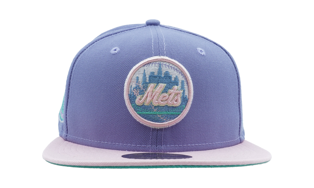 59FIFTY New York Mets 1969 World Series Fitted Hat Lavender / Pink - Brim / Sky Blue - Under Brim NE1085